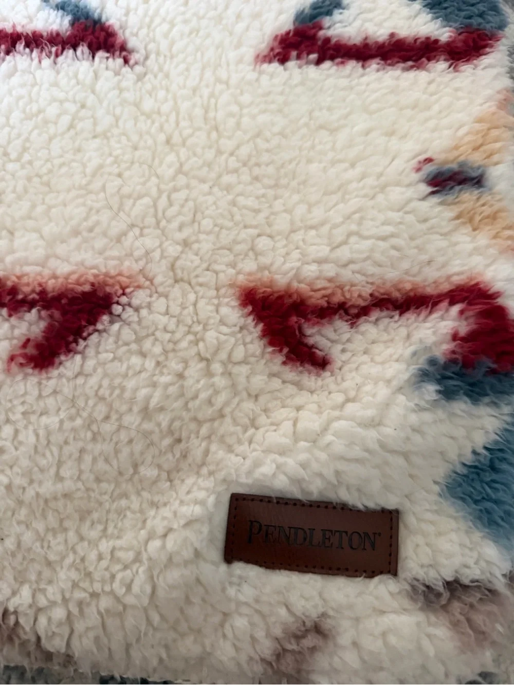 Pendleton Reverse Oeko-Tex Sherpa Fleece Southwestern Aztec Print Queen Blanket